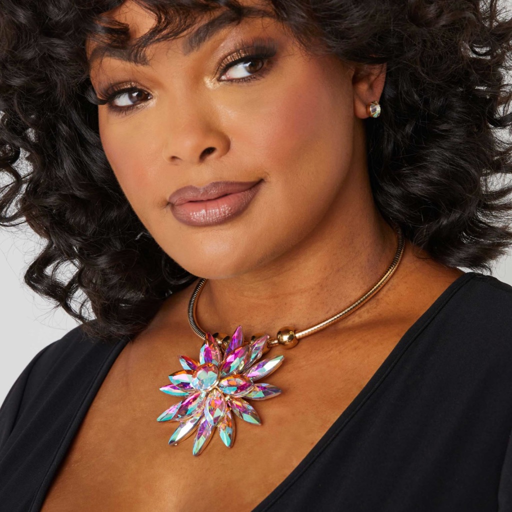 Iridescent Statement Necklace Nwt